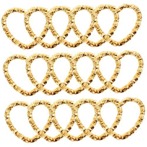 EPIGEIST 100 Stück Goldfarbene Herzform verbindungsringe Langlebig für Schmuckherstellung DIY Schlüsselanhänger Anhänger Ohrring Basteln Zubehör von EPIGEIST