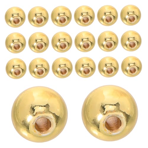 EPIGEIST 100 Stück Goldfarbene Kupfer Spacer Perlen Rund Glatt Nahtlos Schmuckperlen Für DIY Armband Halskette Ohrring Schmuckherstellung Zubehör Mit Glückssymbol EPIGEIST 100 Stück Goldfarbene Kupfer Spacer Perlen Rund Glatt Nahtlos Schmuckperlen Für DIY Armband Halskette Ohrring Schmuckherstellung Zubehör Mit Glückssymbol von EPIGEIST