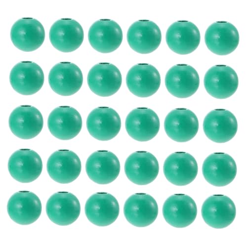 EPIGEIST 100 Stück Holzperlen Kunsthandwerk DIY Spacer Charms Perlen für Schmuckhersteller Pastell Große Lochperlen Schüttung Perlen zur Schmuckherstellung Schmuckperlen Schüttgüter Grün von EPIGEIST