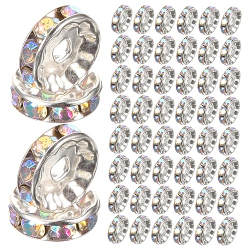 EPIGEIST 100 Stück Kleine Runde Schmuck Spacer Perlen Ab farbe Zinklegierung Langlebig für DIY Armband Halskette Schmuckherstellung Kreative Bastelperlen Zubehör von EPIGEIST