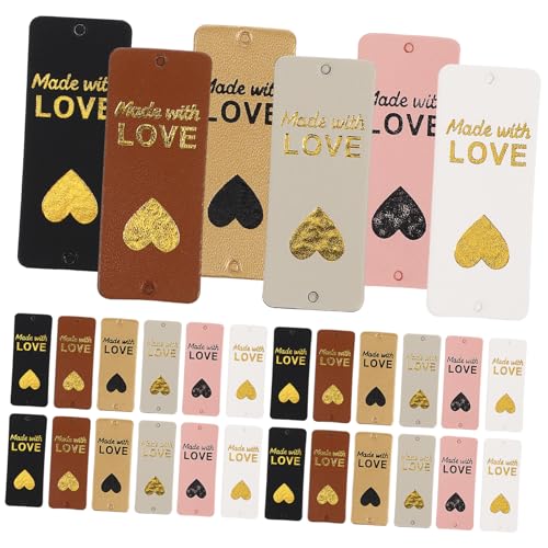 EPIGEIST 100 Stück PU Leder Etiketten zum Annähen Handgemachte Love Tags Vielseitige Farbauswahl Dekoration für Jeans Kleidung Hüte Taschen DIY Nähzubehör für Handgefertigte EPIGEIST 100 Stück PU Leder Etiketten zum Annähen Handgemachte Love Tags Vielseitige Farbauswahl Dekoration für Jeans Kleidung Hüte Taschen DIY Nähzubehör für Handgefertigte von EPIGEIST