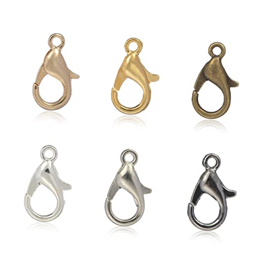 EPIGEIST 100 Stück Schmuckclips Goldkette wichtige Tags Schlüssel Halskette Karabinerverschlüsse DIY -Schmuckversorgungen Schmuck Krallen Hummerklemme Schmuckverschlüsse Schmuckfunde Golden von EPIGEIST