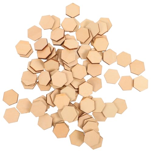 EPIGEIST 100 Stück Sechseckige Holzsplitter Dekorationsscheiben Hochzeit Heimdekoration Geometrische Klare Ornamente Zum Basteln Befüllbare Weihnachtssonne Zur Verzierung Mini von EPIGEIST