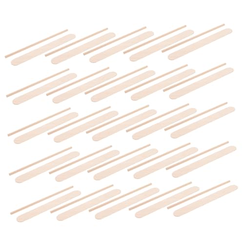 EPIGEIST 100 Stück Teiliges Holzstäbchen Jumbo Eisstiele mit Glatter Oberfläche Abgerundeten Ecken Vielseitig für DIY Basteln und Eiscreme Sichere Griffige Holzstäbe für Kreative von EPIGEIST