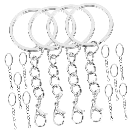 EPIGEIST 100 Stück Teiliges Metall Schlüsselring Clips Robuster Karabiner Schlüsselanhänger Verschluss Flacher Lobster Clasp Vielseitig für Schlüssel Taschen und Accessoires Langlebig und von EPIGEIST