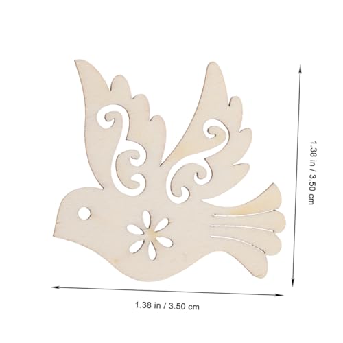 EPIGEIST 100 Stück Teiliges Unbemalter Holztauben Ornamente aus Naturholz Filigrane Friedenstauben Holzscheiben zum Bemalen Kreative DIY Vogelformen für Wandkunst und Inneneinrichtung von EPIGEIST