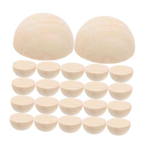 EPIGEIST 100 Stück Unbehandelte Holz Halbperlen Halbkugeln für DIY Bastelprojekte Naturholz Dekorationselemente ohne Löcher EPIGEIST 100 Stück Unbehandelte Holz Halbperlen Halbkugeln für DIY Bastelprojekte Naturholz Dekorationselemente ohne Löcher von EPIGEIST