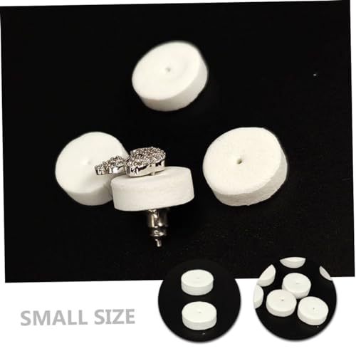 EPIGEIST 100 Stück Weiße Schaumstoff Ohrstecker Schutzpads Stabilisierende Polster für Ohrläppchen Stoßdämpfende Ohrstecker Rückseiten Bequemes DIY Schmuckzubehör von EPIGEIST