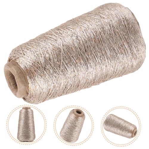 EPIGEIST 100G Glitzerndes Baumwollgarn mit Pailletten Goldenes Strick und Häkelgarn für DIY Bastelarbeiten für Schals Mützen und Mehr von EPIGEIST