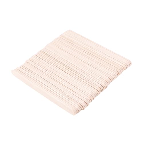 EPIGEIST 100Stücke Holz Bastelstäbchen für DIY Projekte Zungenspatel und Eisstangen und Ungewachst für Lehrer und Bastelfreunde von EPIGEIST