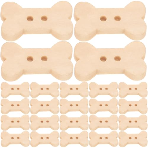 EPIGEIST 100Stücke Holz Knochenform Knöpfe für DIY Kleidung Multifunktionale Kleine Mantelknöpfe für Hüte und Pullover Langlebig und Handgefertigt von EPIGEIST