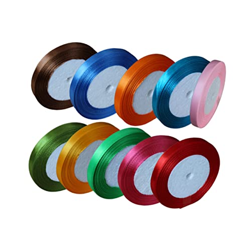 EPIGEIST 10Rollen Satin Geschenkband Farben Dekoratives Band für Hochzeiten Partys und Feiertagsverpackungen Langlebig und Vielseitig Einsetzbar EPIGEIST 10Rollen Satin Geschenkband Farben Dekoratives Band für Hochzeiten Partys und Feiertagsverpackungen Langlebig und Vielseitig Einsetzbar von EPIGEIST