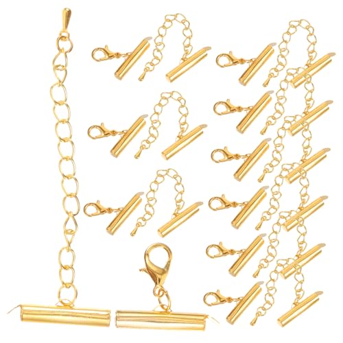 EPIGEIST 10Sätze Teiliges Schiebeverschluss für DIY Schmuck Kettenverlängerung Rostbeständig Einfach zu Montieren Passend für Verschiedene Schmuckprojekte von EPIGEIST