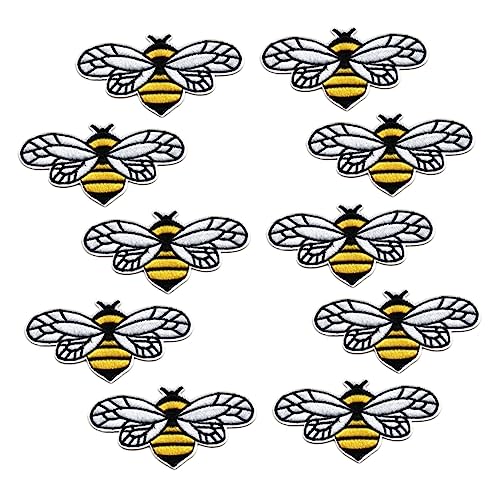 EPIGEIST 10Stücke Bienenform Applikationen Cartoon Patches für Jeans Taschen Dekorative Bügelflicken für DIY Projekte Stoffaufnäher für Kleidung EPIGEIST 10Stücke Bienenform Applikationen Cartoon Patches für Jeans Taschen Dekorative Bügelflicken für DIY Projekte Stoffaufnäher für Kleidung von EPIGEIST
