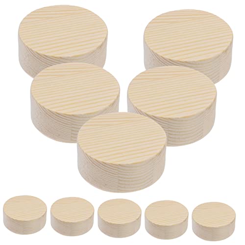 EPIGEIST 10Stücke DIY Holzscheiben Handgemachte Malchips Kiefernholz Unbemalt für Kreative Bastelprojekte und Dekoration für Erwachsene von EPIGEIST