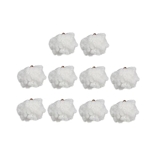 EPIGEIST 10Stücke Flauschige Kugelanhänger Handgemachte DIY Materialien für Ohrringe und Schmuck Bastelaccessoires für und Ornamente von EPIGEIST