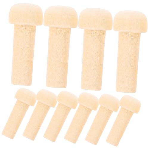 EPIGEIST 10Stücke Teiliges Unvollendete Holzspielzeugzubehör mit Design für DIY Möbel und Spielzeugkreationen Hochwertigem Holz Vielseitig Einsetzbar von EPIGEIST