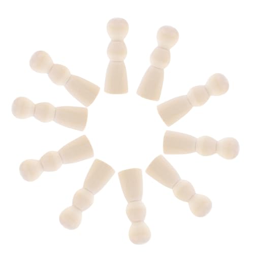 EPIGEIST 10Stücke Unbemalte DIY Holzpuppen Natürlichem Holz Robuste Peg Dolls zum Basteln Figuren für Persönliche und Dekorationen von EPIGEIST