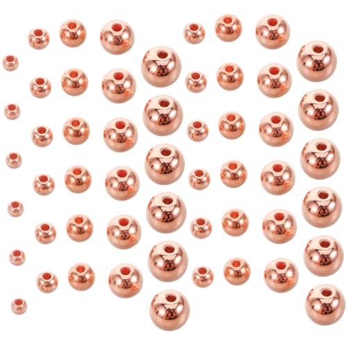 EPIGEIST 1100 Stück DIY Rundperlen in Tiefrosa Roségold Langlebige Schmuckzubehör mit Geradem für Stilvolle Halsketten Armbänder Ohrringe und Vielseitiges Basteln von EPIGEIST