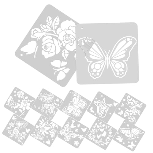 EPIGEIST 12 Blatt Teiliges Schmetterling Wand schablonen Wiederverwendbare Malvorlagen Vielseitig Einsetzbar für Wandmalerei DIY Kunsthandwerk Leinwand Möbel und Scrapbooking von EPIGEIST