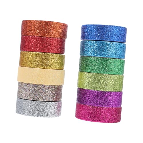 EPIGEIST 12 Rollen Regenbogen Washi Tape mit Glitzer Buntes DIY Klebeband aus Hochwertigem Papier Vielseitig für Scrapbooking Tagebuch Geschenkverpackung Leicht Klebend und Sicher für EPIGEIST 12 Rollen Regenbogen Washi Tape mit Glitzer Buntes DIY Klebeband aus Hochwertigem Papier Vielseitig für Scrapbooking Tagebuch Geschenkverpackung Leicht Klebend und Sicher für von EPIGEIST