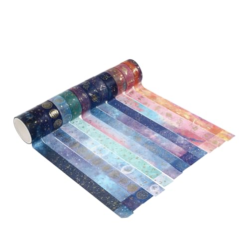 EPIGEIST 12 Rollen Washi Tape Sternenhimmel Dekoratives Bastelpapier Klebeband für Scrapbook DIY Handbuch Planer Langlebiges Papierkreppband für Kreative Geschenkverpackung und EPIGEIST 12 Rollen Washi Tape Sternenhimmel Dekoratives Bastelpapier Klebeband für Scrapbook DIY Handbuch Planer Langlebiges Papierkreppband für Kreative Geschenkverpackung und von EPIGEIST