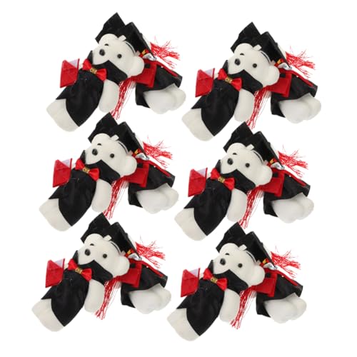 EPIGEIST 12 Stück Absolventen Doktorand Abschlusskindergarten tragen Blumenstrauß DIY Ornamente Bärenzubehör selber machen Valentinstag Mini Plüsch ausgestopfter Bär Vlies von EPIGEIST