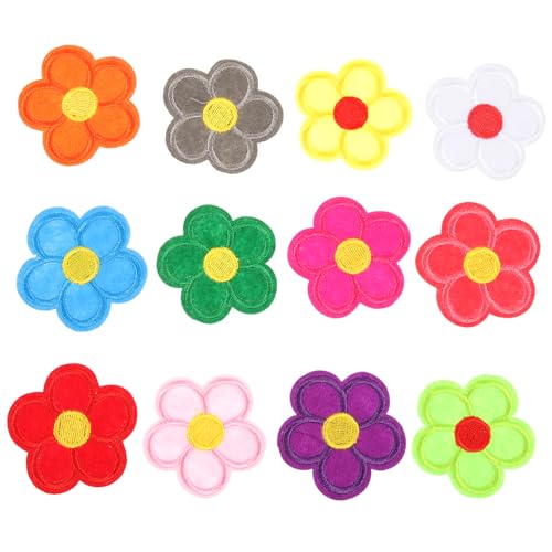 EPIGEIST 12 Stück Blumen Aufnäher Bunte Stickerei Patches für Kleidung Jeans Jacken DIY Bastelprojekte zum Aufbügeln und Nähen Vielseitig Einsetzbar Langlebig und Dekorativ von EPIGEIST