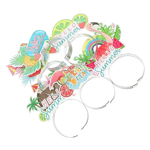 EPIGEIST 12 Stück Stirnbänder Für Hawaiianische Party Halter Festival Hawaii-Party-Stirnband Stirnband Requisiten Handventilator Spa-Stirnband Tropisch Lei Sommer Haarband Tank Rave Plastik von EPIGEIST
