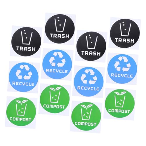 EPIGEIST 12 Stück Teiliges Bunte Mülltonnenaufkleber mit Klaren Recycling symbolen Hochklebende Plastik abfalletiketten für Präzise Mülltrennung Leicht Wetterfest Geeignet für Haushalt und EPIGEIST 12 Stück Teiliges Bunte Mülltonnenaufkleber mit Klaren Recycling symbolen Hochklebende Plastik abfalletiketten für Präzise Mülltrennung Leicht Wetterfest Geeignet für Haushalt und von EPIGEIST