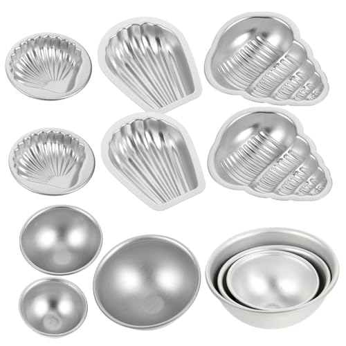 EPIGEIST 12 Stück Teiliges Halbrundes Aluminium Badekugel Formset Praktisches DIY Salzball und Shampoo Pressformwerkzeug Einfache Entformung für Seifenherstellung und Handwerksprojekte von EPIGEIST