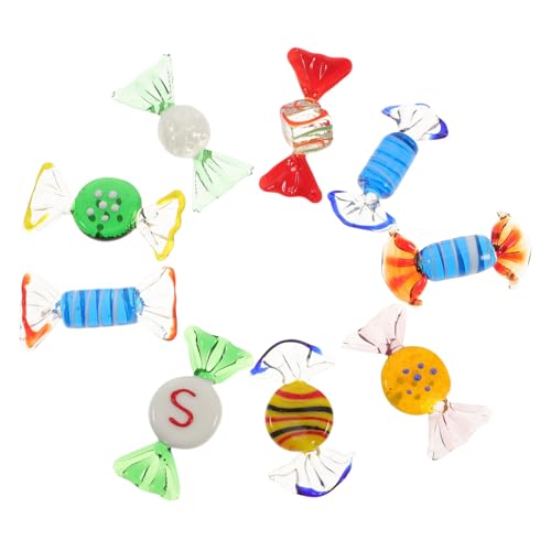 EPIGEIST 12 Stück Teiliges Handgefertigte Glas Zuckerdekorationen Kreative Candy Ornamente in Vintage Murano Stil Langlebige Familien und Party Deko für Hochzeit Weihnachten und Festtage von EPIGEIST