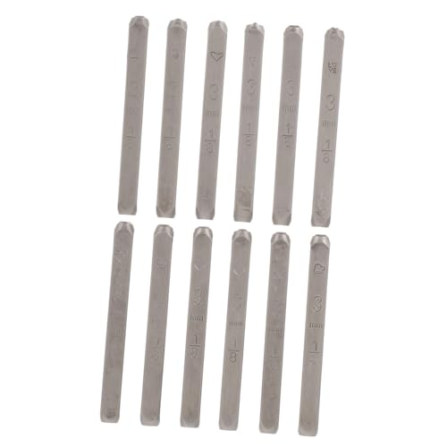 EPIGEIST 12 Stück Teiliges Herz Prägestempel aus für Lederhandwerk Langlebige Metallstempel Präzise Herzform für Gürtel Taschen Schuhe DIY Lederkunst Tragbares Punch Tool von EPIGEIST