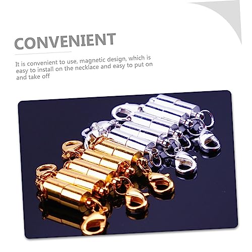 EPIGEIST 12 Stück Teiliges Magnetverschluss für Schmuck DIY Magnetische Karabinerverschlüsse Gold und Silber Einfache Befestigung für Halsketten und Armbänder für Schmuckherstellung und von EPIGEIST