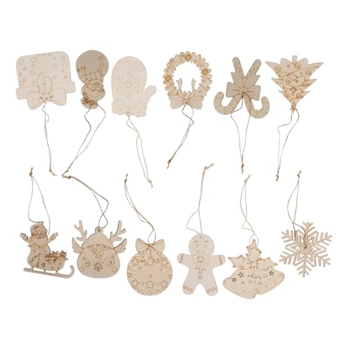 EPIGEIST 12 Stück Teiliges Weihnachtsanhänger aus Holz zum Bemalen Diy-holzfiguren mit Juteband Unbemalte Holzscheiben für Kreative Weihnachtsbaumdekoration für Alle Altersgruppen EPIGEIST 12 Stück Teiliges Weihnachtsanhänger aus Holz zum Bemalen Diy-holzfiguren mit Juteband Unbemalte Holzscheiben für Kreative Weihnachtsbaumdekoration für Alle Altersgruppen von EPIGEIST