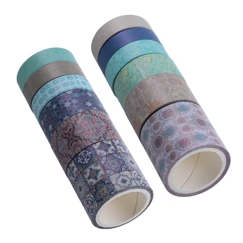 EPIGEIST 12 Stück Washi-tape Farbig Klebrig Basteln Klebstoff Schwarz Verwaschenes Klebeband Bastelband Diy Washi Tapes Washi-klebeband Washi Tape Abkleben Notebook -band Papier von EPIGEIST