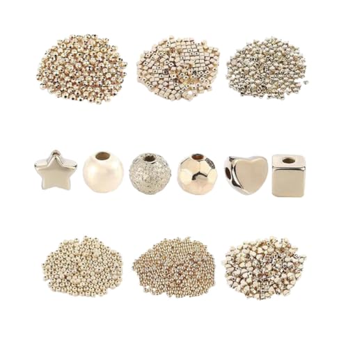 EPIGEIST 1300 Stück Teiliges DIY Spacer Perlen Vielseitige Formen Wie Herz Stern Rund Große Lochgröße für Einfaches Auffädeln Langlebige Schmuckperlen für Armbänder Halsketten EPIGEIST 1300 Stück Teiliges DIY Spacer Perlen Vielseitige Formen Wie Herz Stern Rund Große Lochgröße für Einfaches Auffädeln Langlebige Schmuckperlen für Armbänder Halsketten von EPIGEIST
