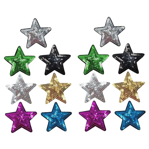 EPIGEIST 14 Stück Teiliges Pailletten Star Applikationen zum Aufbügeln Dekorative Flicken für Kleidung Taschen Hüte und DIY Projekte Farben EPIGEIST 14 Stück Teiliges Pailletten Star Applikationen zum Aufbügeln Dekorative Flicken für Kleidung Taschen Hüte und DIY Projekte Farben von EPIGEIST