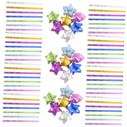 EPIGEIST 140Stücke Sternorigami Papierstreifen Farben DIY Faltpapier für Bastelprojekte Doppelseitiges Klapppapier für Dekoration und für von EPIGEIST