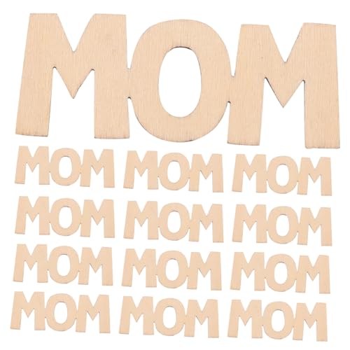EPIGEIST 15 Stück Holzhandwerk Mama Papier Mama-slice-masse Unvollendete Wörter Ausschnitte Füllstoffe Mama Zeichen Mütter Ausgeschnitten Verzierungen Basteln Für Mama Hölzern von EPIGEIST
