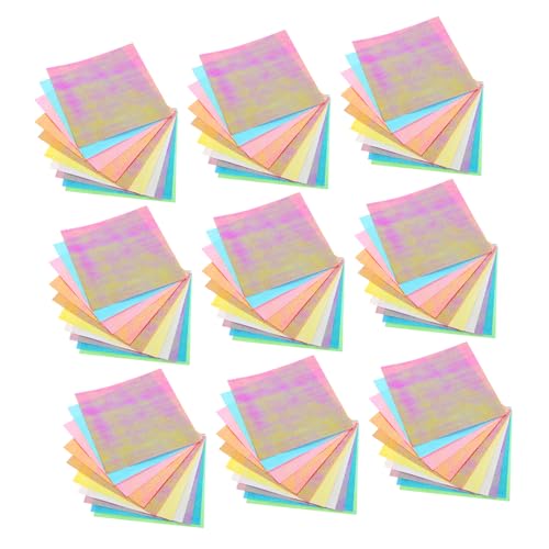 EPIGEIST 150 Stück Glänzendes Origami-papier, 10 Farben, Quadratisch, Schillernd, Farbiges Papier, Dekoration, Glitzernd, Quadratisch, Faltblatt Für Kunsthandwerksprojekte Von Kindern, von EPIGEIST