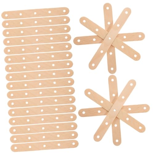 EPIGEIST 150 Stück Handgefertigte Materialien Am Stiel Eisstäbchen Bastelbedarf Eisstäbchen Bastel Eisstäbchen Mit Löchern Holz Khaki von EPIGEIST