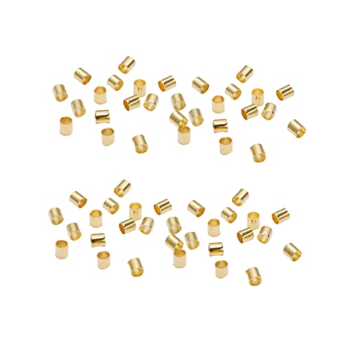 EPIGEIST 1500 Stück Rohrperlen schmuckherstellung schmuck machen Schmuckdesign beads for jewellery making schmuck basteln zubehör gold beads Perlen für Schmuckhersteller Kupferperlen Golden von EPIGEIST