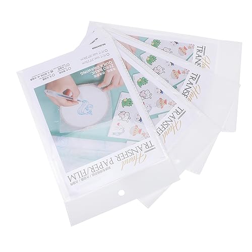 EPIGEIST 16 Stück Teiliges Transparent Transferpapier Wasserlöslicher Stickfilm für DIY Stickerei zum Erstellen von und Bildern für Kleidung Einfach in Kaltem Wasser Auflösbar Hohe von EPIGEIST