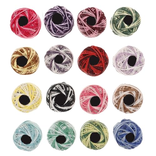 EPIGEIST 16Rolle Kreuzstich Baumwolllinie Set Farben pro für DIY Stickerei und Basteln und Langlebig für Anfänger und Projekte mit Freunden von EPIGEIST