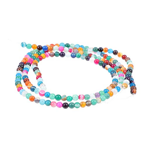 EPIGEIST 180Stücke Perlen Runde Edelsteinperlen für DIY Schmuckzubehör Streifen Lose Perlen für Armband und Halskettenherstellung Handwerk Zubehör für Projekte von EPIGEIST
