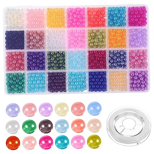 EPIGEIST 1960 Stück Bunte Bastelperlen Runde Kunstperlen mit Löchern für DIY Armbänder und Schmuckdesigns für und Kreative Projekte EPIGEIST 1960 Stück Bunte Bastelperlen Runde Kunstperlen mit Löchern für DIY Armbänder und Schmuckdesigns für und Kreative Projekte von EPIGEIST