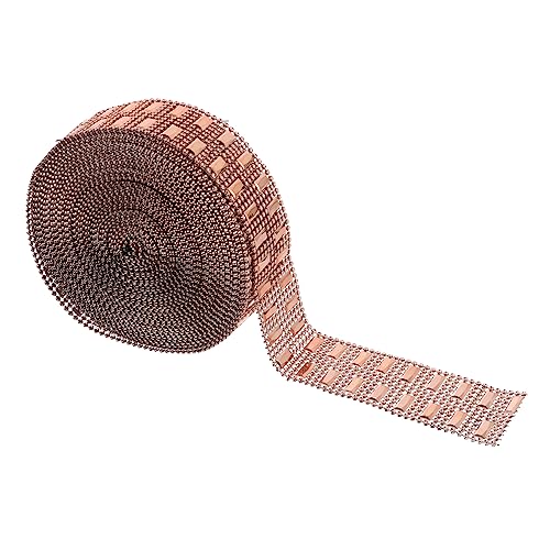 EPIGEIST 1Rolle Funkelndes Reihiges Strassband DIY Dekoband Roségold Rolle für Hochzeiten Feste Anlässe Bling Mesh Wrap für Bastelprojekte von EPIGEIST