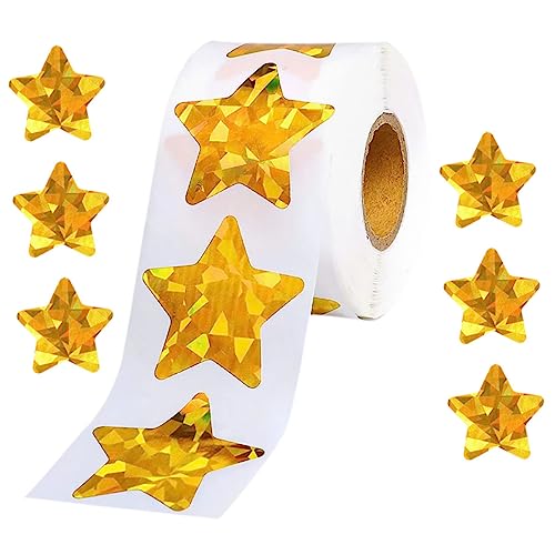 EPIGEIST 1Rolle Selbstklebende DIY Aufkleber Holographische Goldene Stern Aufkleber für Scrapbooking Dekoration Einladungen und Bastelprojekte und Langlebig EPIGEIST 1Rolle Selbstklebende DIY Aufkleber Holographische Goldene Stern Aufkleber für Scrapbooking Dekoration Einladungen und Bastelprojekte und Langlebig von EPIGEIST