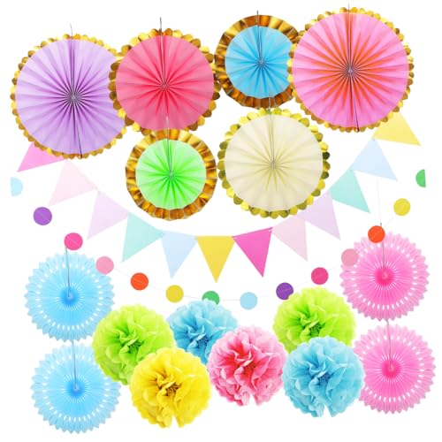 EPIGEIST 1Satz Pastell Papierdekoration Pompons Fächer Banner für Geburtstagsfeiern Klassenzimmer Hochzeiten Leichtes Sicheres Papiermaterial Macaron Farben EPIGEIST 1Satz Pastell Papierdekoration Pompons Fächer Banner für Geburtstagsfeiern Klassenzimmer Hochzeiten Leichtes Sicheres Papiermaterial Macaron Farben von EPIGEIST